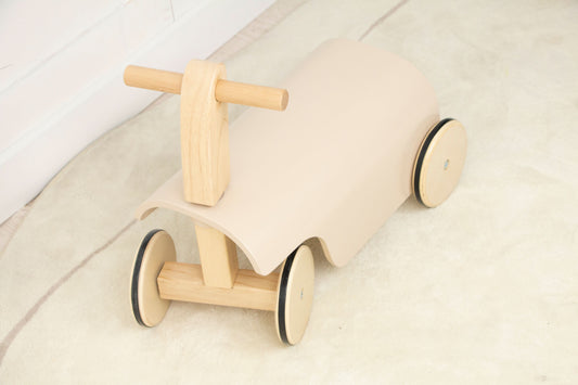 Wooden Ride-On Walker Toy for Toddlers | Push & Ride Balance Toy with Wheels