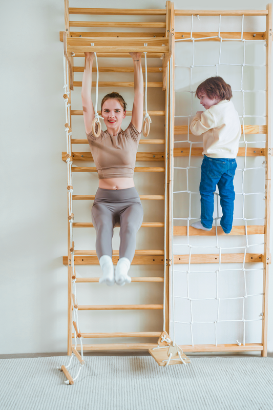 Neem Swedish Wall Ladder & Indoor Wooden Climber for Kids – Home Gym Playset