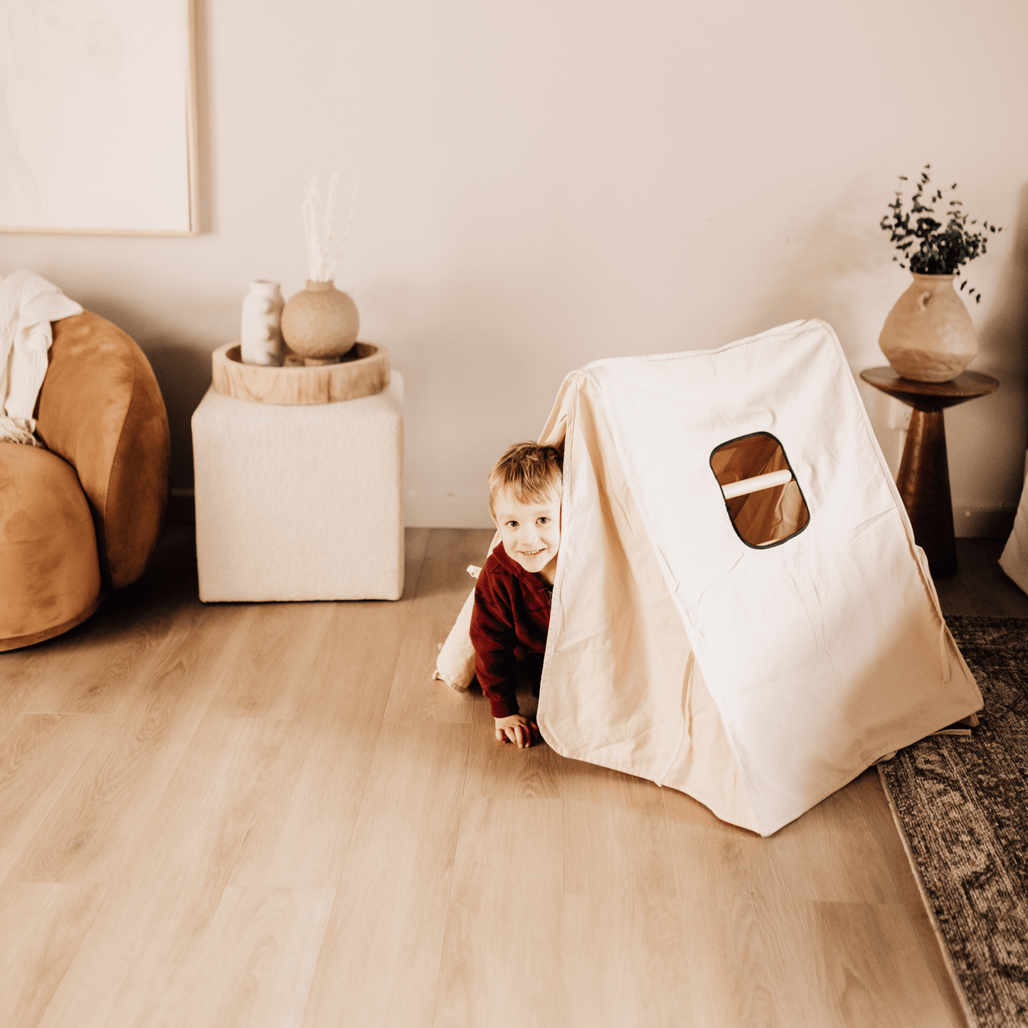 Cozy Cotton Tent Cover for Olive & Hazel Pikler Triangle – Kids Indoor Fort & Play Tent