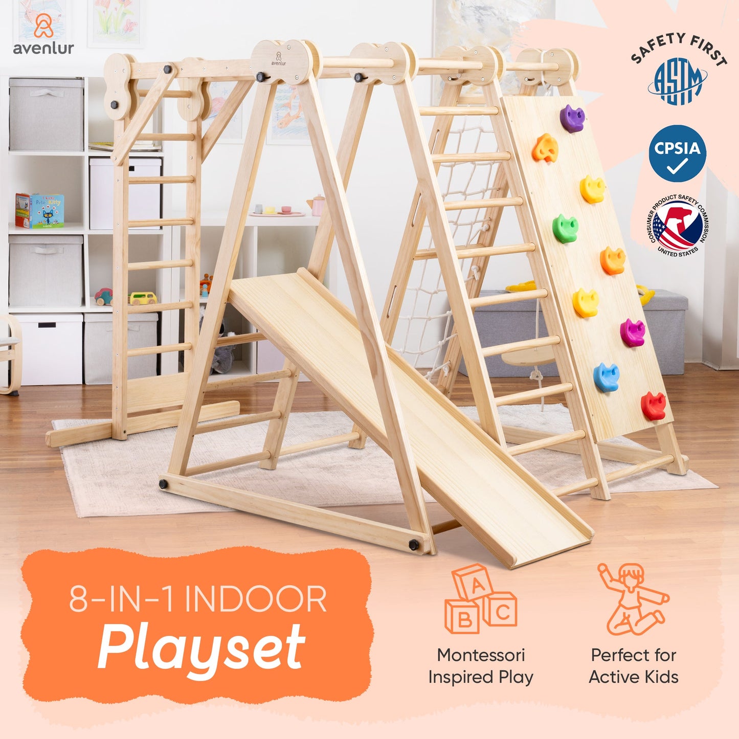 Chestnut - 8-in-1 Jungle Gym for Toddlers