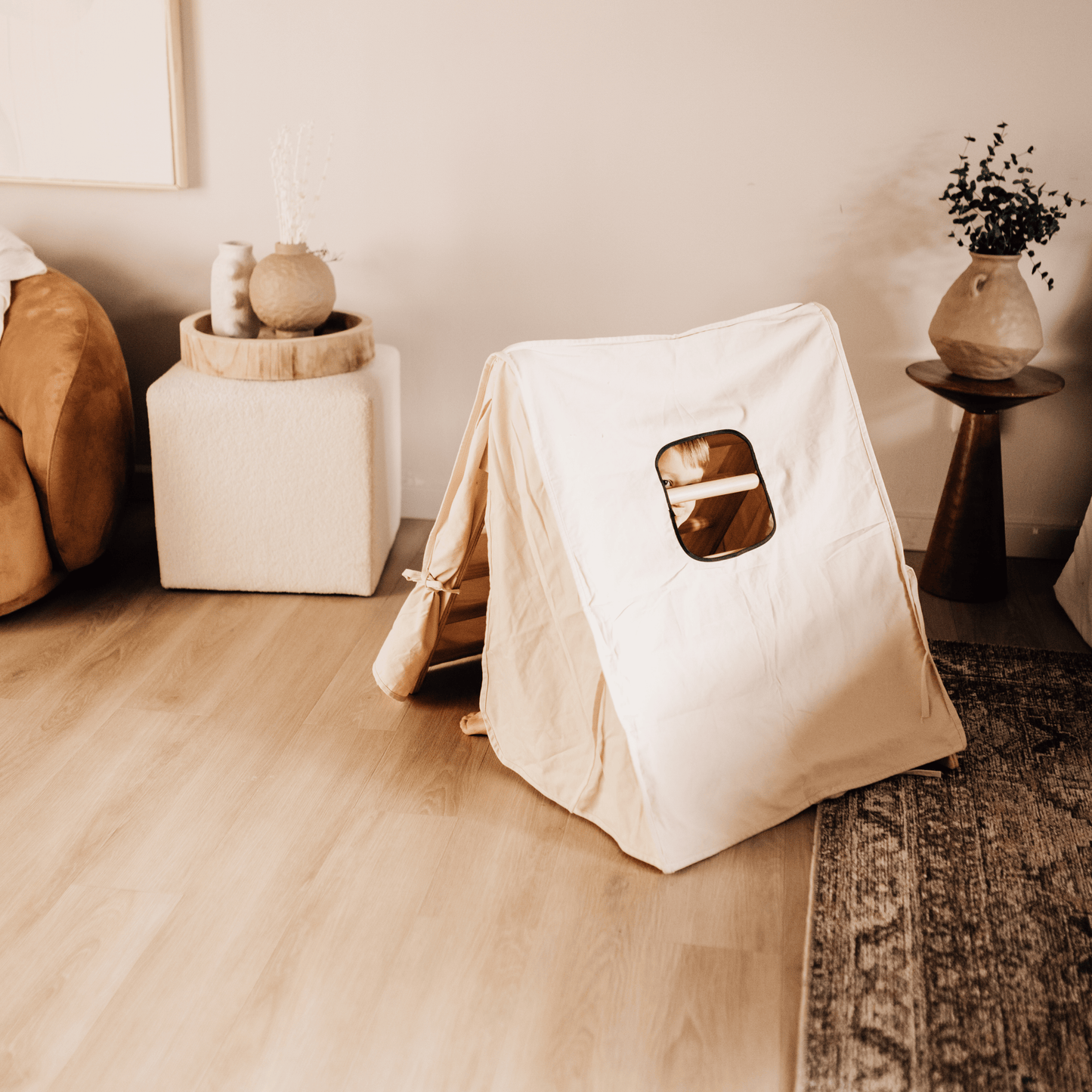 Cozy Cotton Tent Cover for Olive & Hazel Pikler Triangle – Kids Indoor Fort & Play Tent